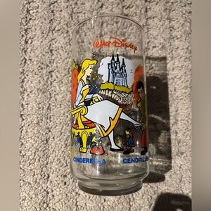 Vintage Walt Disney Cinderella x McDonalds Collector's Drinking Glass